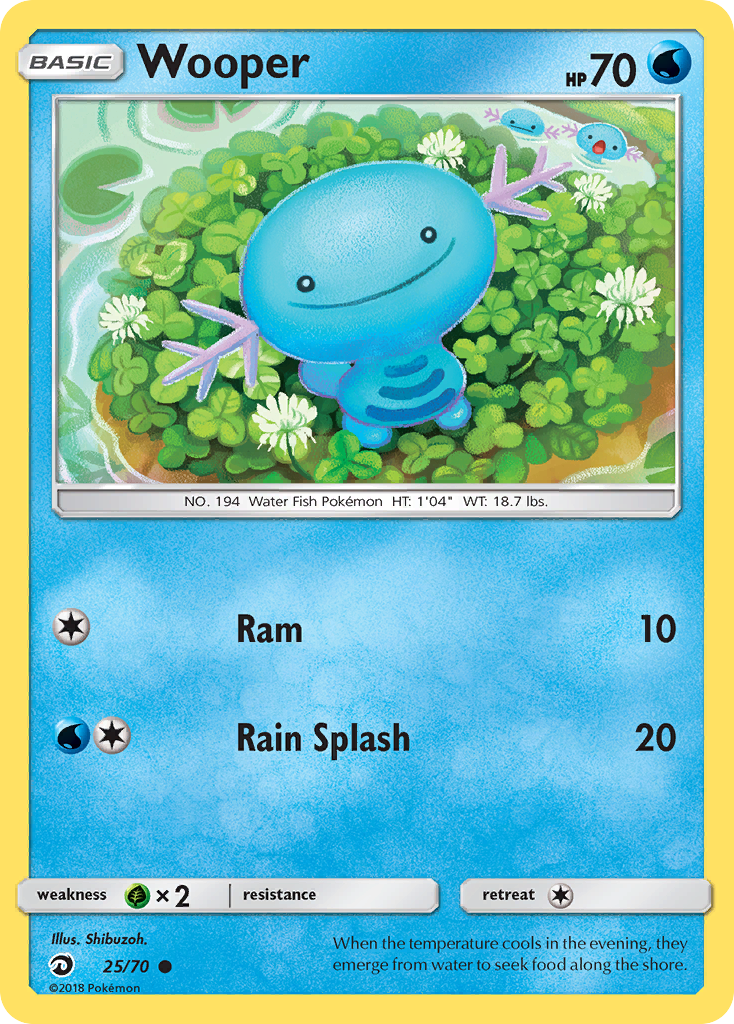 Wooper (25/70) [Sun & Moon: Dragon Majesty] | Tables and Towers