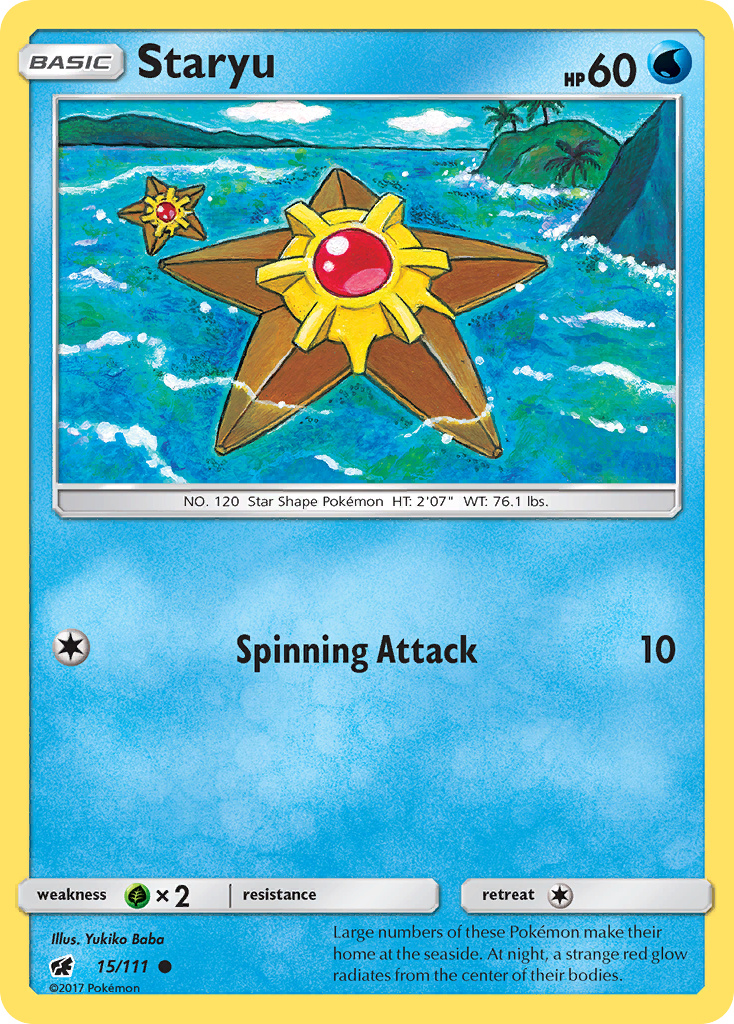 Staryu (15/111) [Sun & Moon: Crimson Invasion] | Tables and Towers