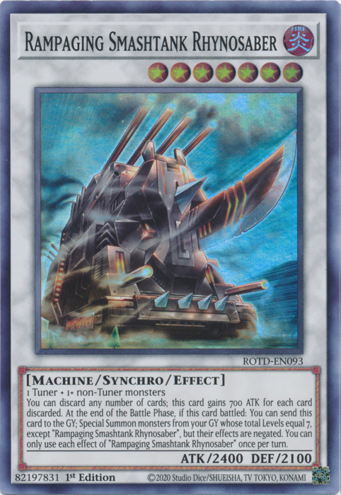 Rampaging Smashtank Rhynosaber [ROTD-EN093] Super Rare | Tables and Towers