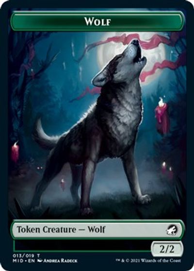 Rhino // Wolf Double-Sided Token [Innistrad: Midnight Hunt Commander Tokens] | Tables and Towers