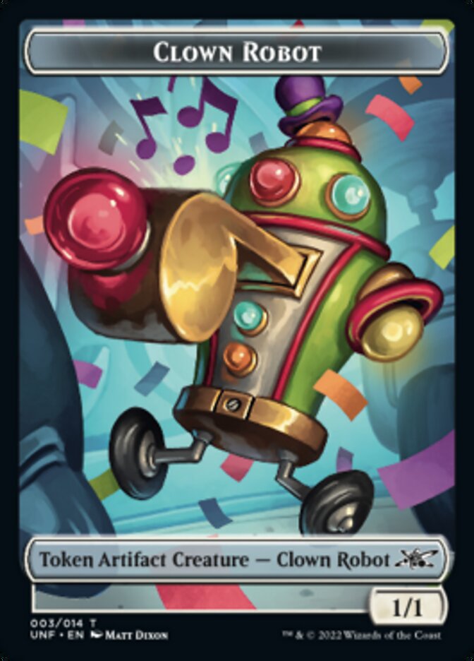 Clown Robot (003) Token [Unfinity Tokens] | Tables and Towers