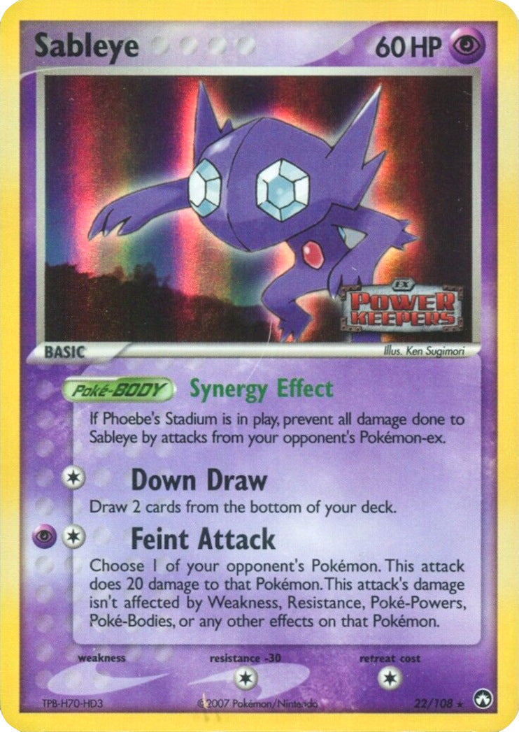 Sableye (22/108) (Stamped) [EX: Power Keepers] | Tables and Towers