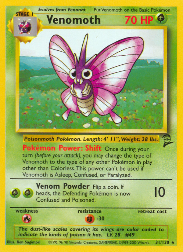 Venomoth (31/130) [Base Set 2] | Tables and Towers