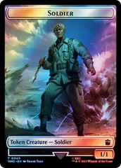 Soldier // Beast Double-Sided Token (Surge Foil) [Doctor Who Tokens] | Tables and Towers