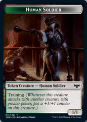 Human (001) // Human Soldier Double-Sided Token [Innistrad: Crimson Vow Tokens] | Tables and Towers