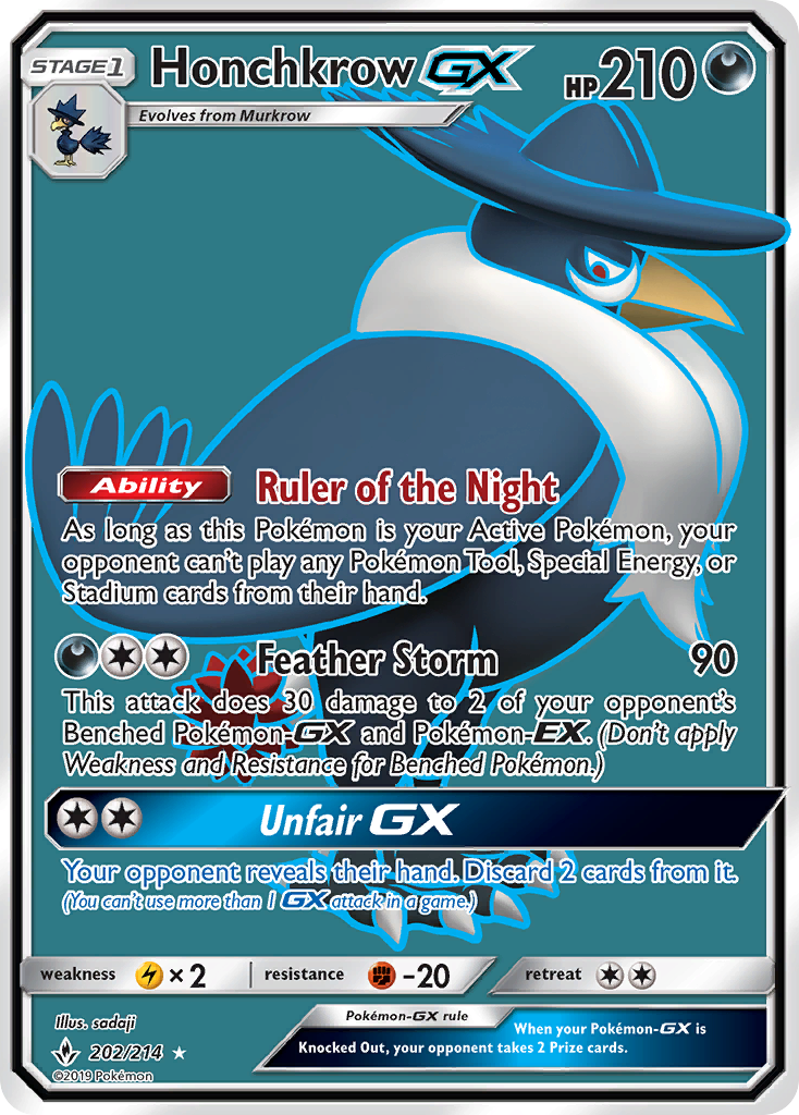 Honchkrow GX (202/214) [Sun & Moon: Unbroken Bonds] | Tables and Towers