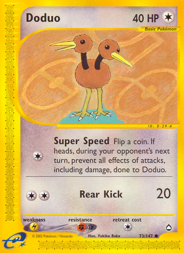 Doduo (73/147) [Aquapolis] | Tables and Towers