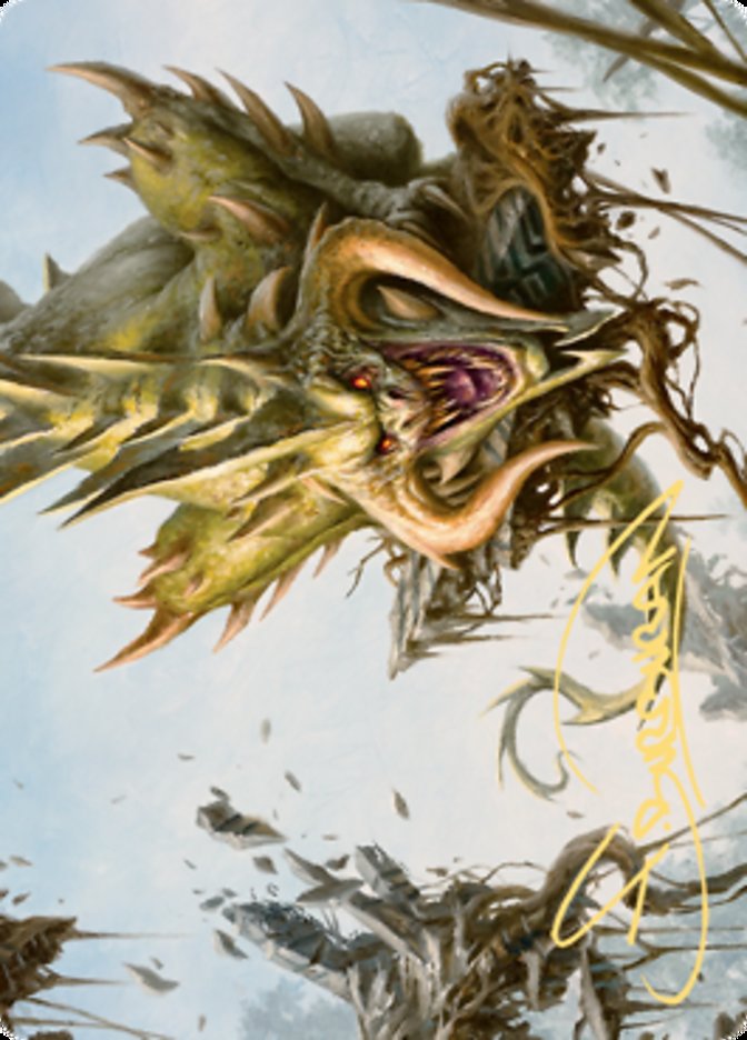 Canopy Baloth Art Card (Gold-Stamped Signature) [Zendikar Rising Art Series] | Tables and Towers