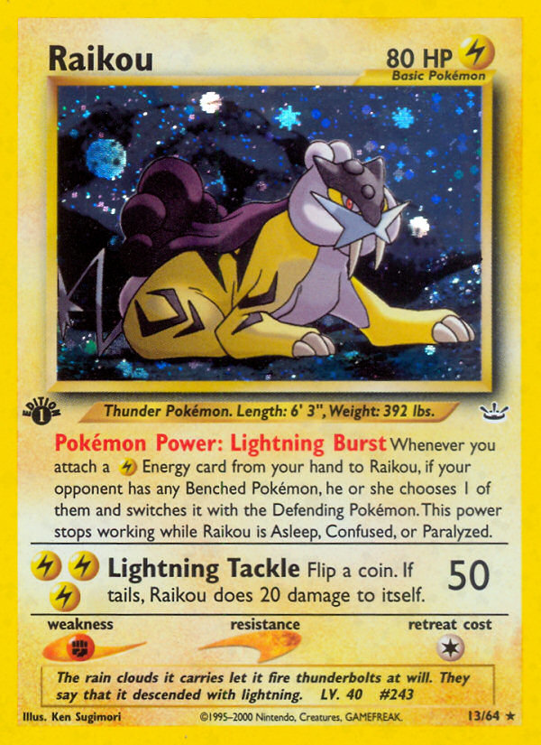 Raikou (13/64) [Neo Revelation 1st Edition] | Tables and Towers