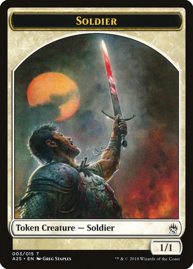 Soldier Token [Masters 25 Tokens] | Tables and Towers