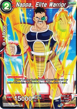 Nappa, Elite Warrior (BT11-026) [Vermilion Bloodline 2nd Edition] | Tables and Towers