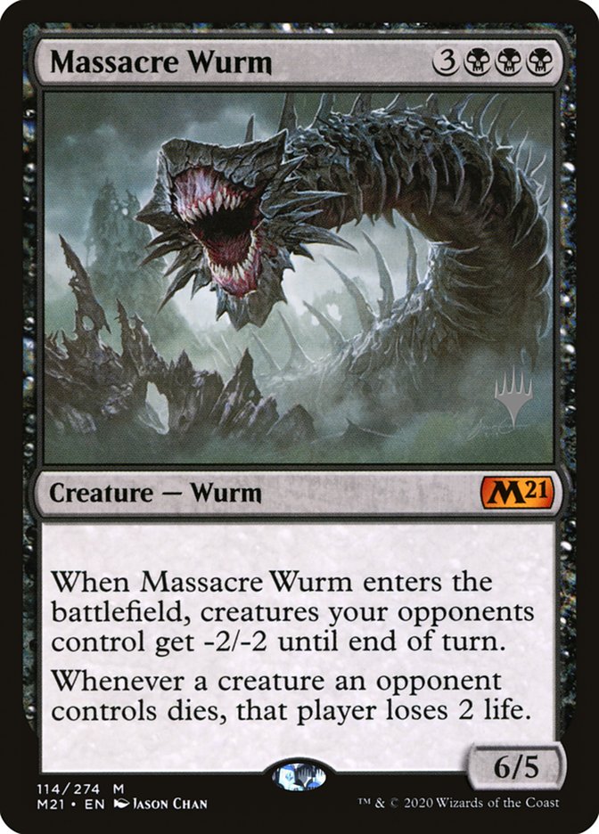 Massacre Wurm (Promo Pack) [Core Set 2021 Promos] | Tables and Towers