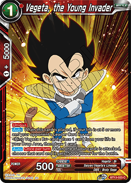 Vegeta, the Young Invader (Common) (BT13-023) [Supreme Rivalry] | Tables and Towers