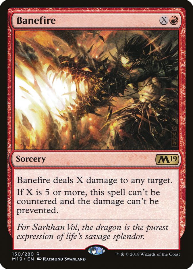 Banefire [Core Set 2019] | Tables and Towers