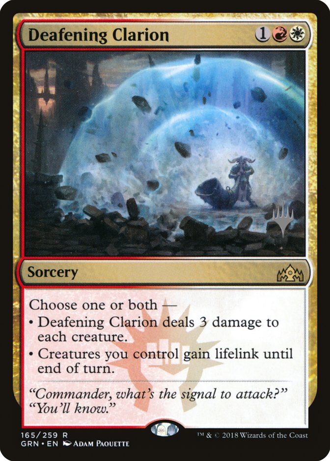 Deafening Clarion (Promo Pack) [Guilds of Ravnica Promos] | Tables and Towers