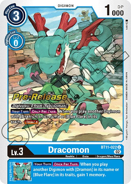 Dracomon [BT11-022] [Dimensional Phase Pre-Release Promos] | Tables and Towers