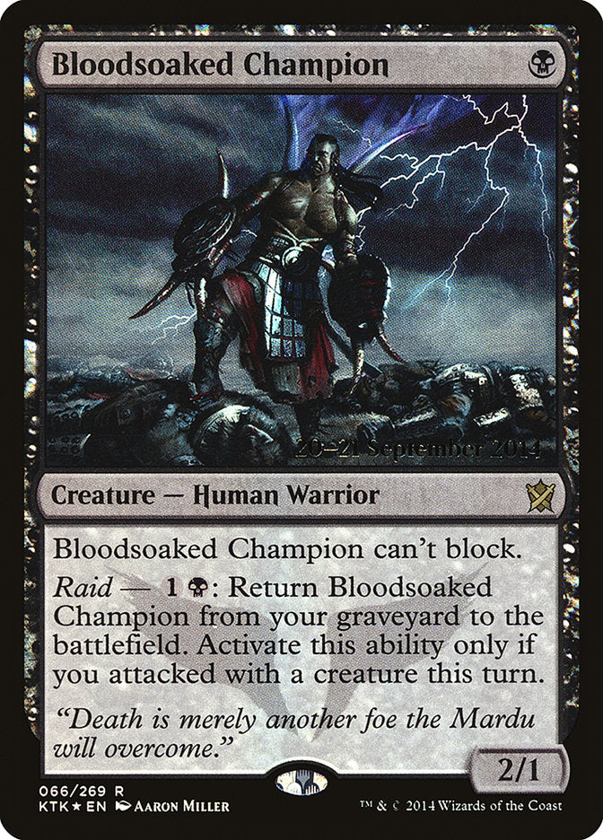 Bloodsoaked Champion [Khans of Tarkir Prerelease Promos] | Tables and Towers