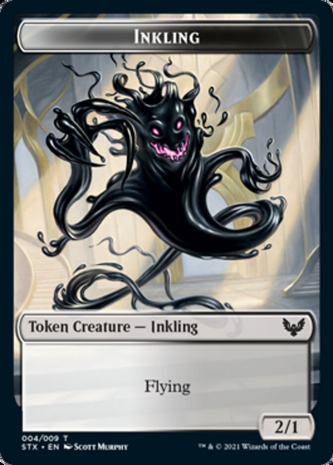 Fractal // Inkling Double-Sided Token [Strixhaven: School of Mages Tokens] | Tables and Towers