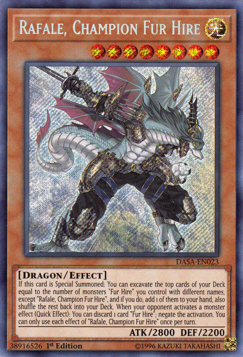 Rafale, Champion Fur Hire [DASA-EN023] Secret Rare | Tables and Towers