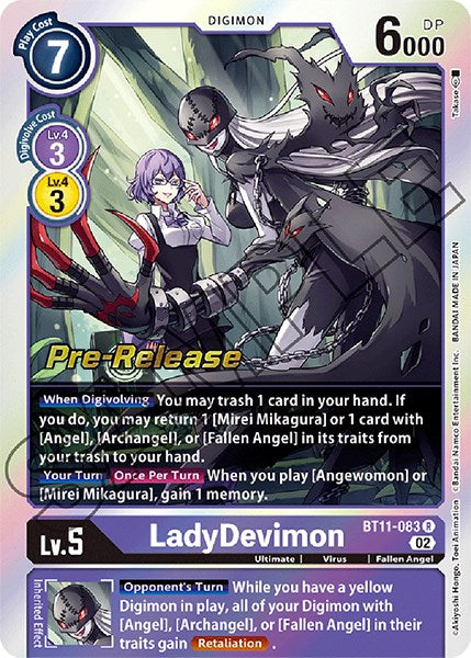 LadyDevimon [BT11-083] [Dimensional Phase Pre-Release Promos] | Tables and Towers