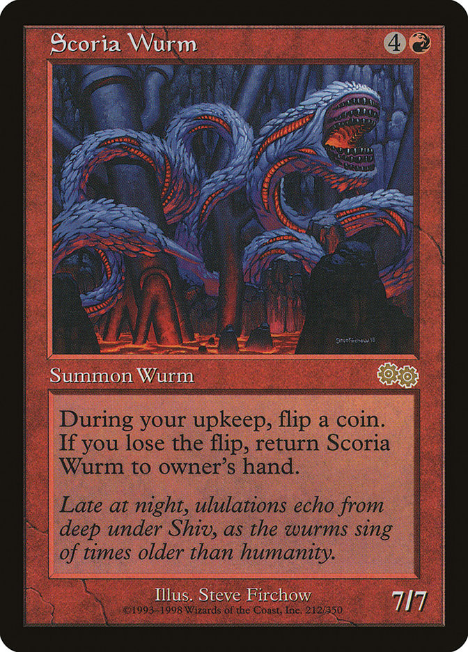 Scoria Wurm [Urza's Saga] | Tables and Towers