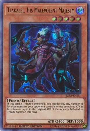 Tlakalel, His Malevolent Majesty [RIRA-ENSP1] Ultra Rare | Tables and Towers