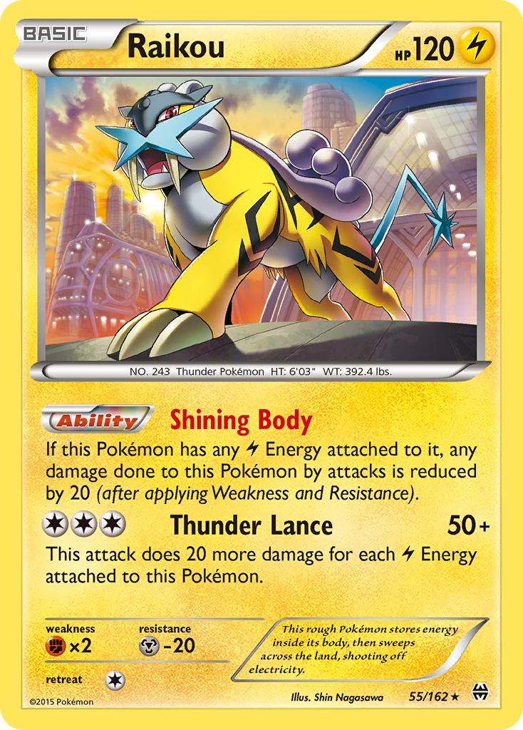 Raikou (55/162) [XY: BREAKthrough] | Tables and Towers