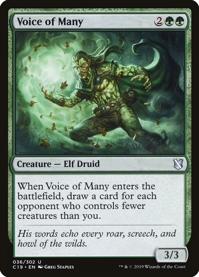 Voice of Many [Commander 2019] | Tables and Towers