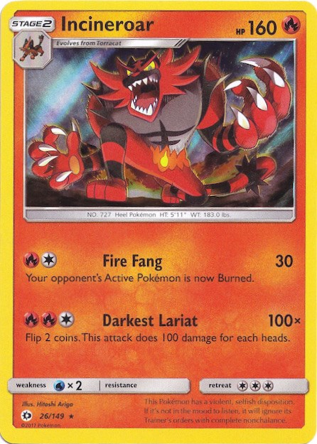 Incineroar (26/149) (Water Web Holo) [Sun & Moon: Base Set] | Tables and Towers