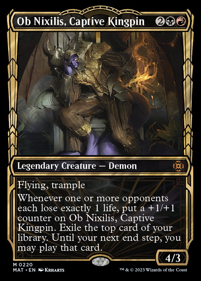 Ob Nixilis, Captive Kingpin (Showcase Halo Foil) [March of the Machine: The Aftermath] | Tables and Towers