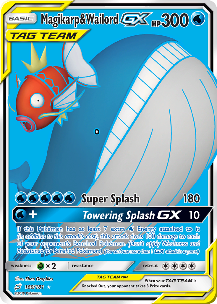 Magikarp & Wailord GX (160/181) [Sun & Moon: Team Up] | Tables and Towers