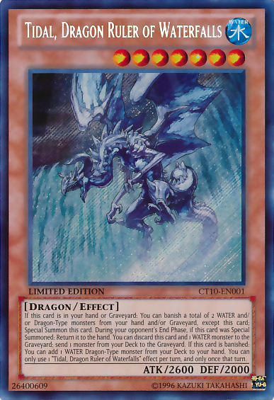 Tidal, Dragon Ruler of Waterfalls [CT10-EN001] Secret Rare | Tables and Towers