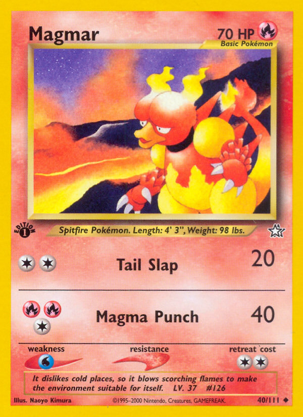 Magmar (40/111) [Neo Genesis 1st Edition] | Tables and Towers