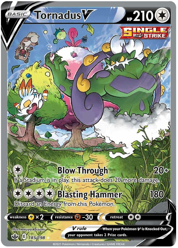 Tornadus V (185/198) [Sword & Shield: Chilling Reign] | Tables and Towers