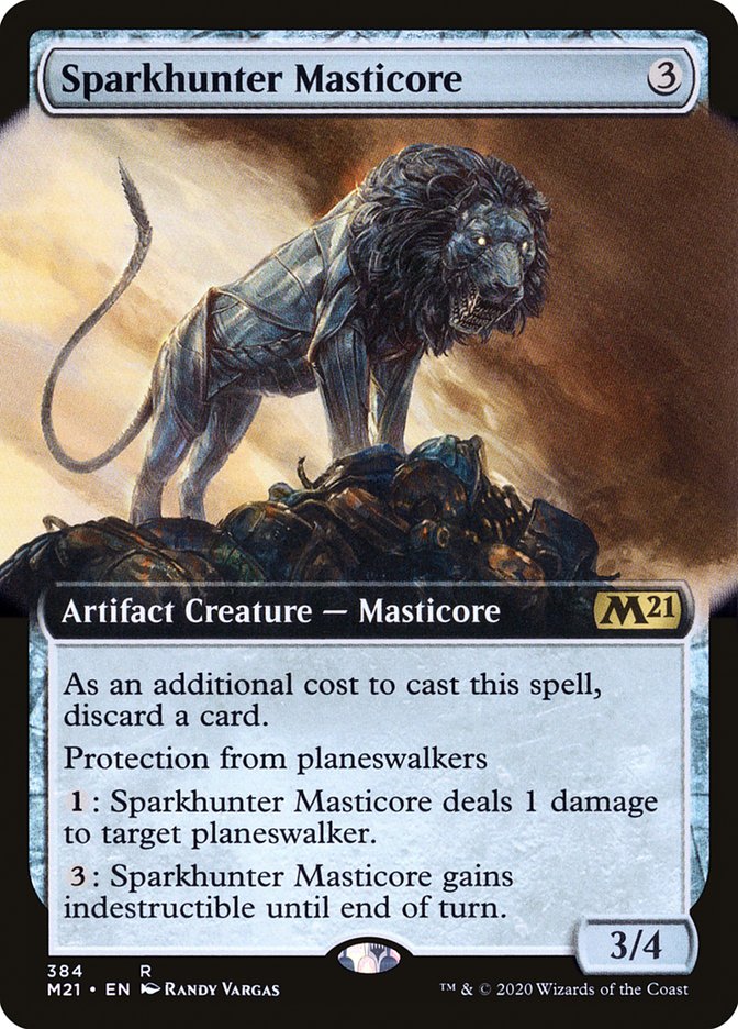 Sparkhunter Masticore (Extended Art) [Core Set 2021] | Tables and Towers