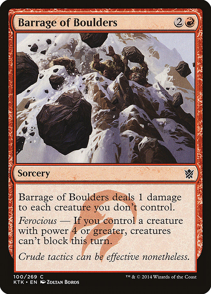 Barrage of Boulders [Khans of Tarkir] | Tables and Towers