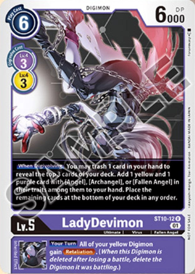 LadyDevimon [ST10-12] (Tamer Goods Set Angewomon & LadyDevimon) [Starter Deck: Parallel World Tactician Promos] | Tables and Towers