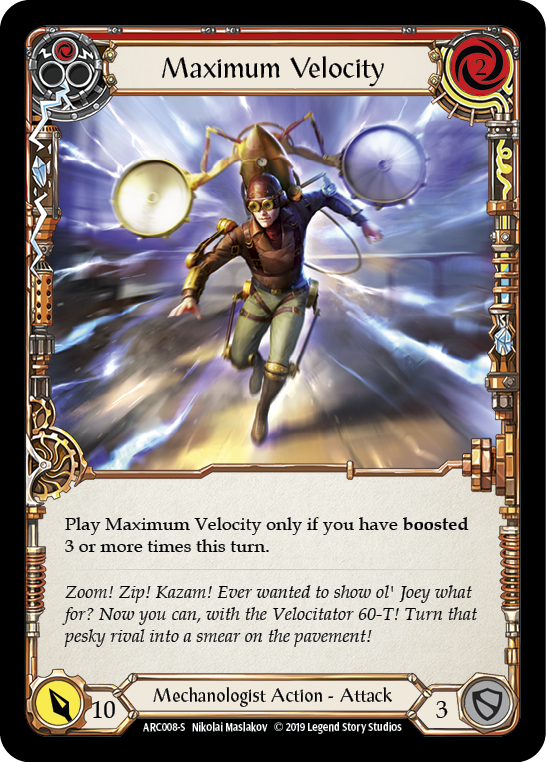 Maximum Velocity [ARC008-S] (Arcane Rising)  1st Edition Rainbow Foil | Tables and Towers