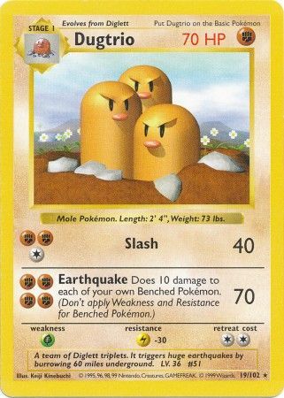 Dugtrio (19/102) [Base Set Shadowless Unlimited] | Tables and Towers