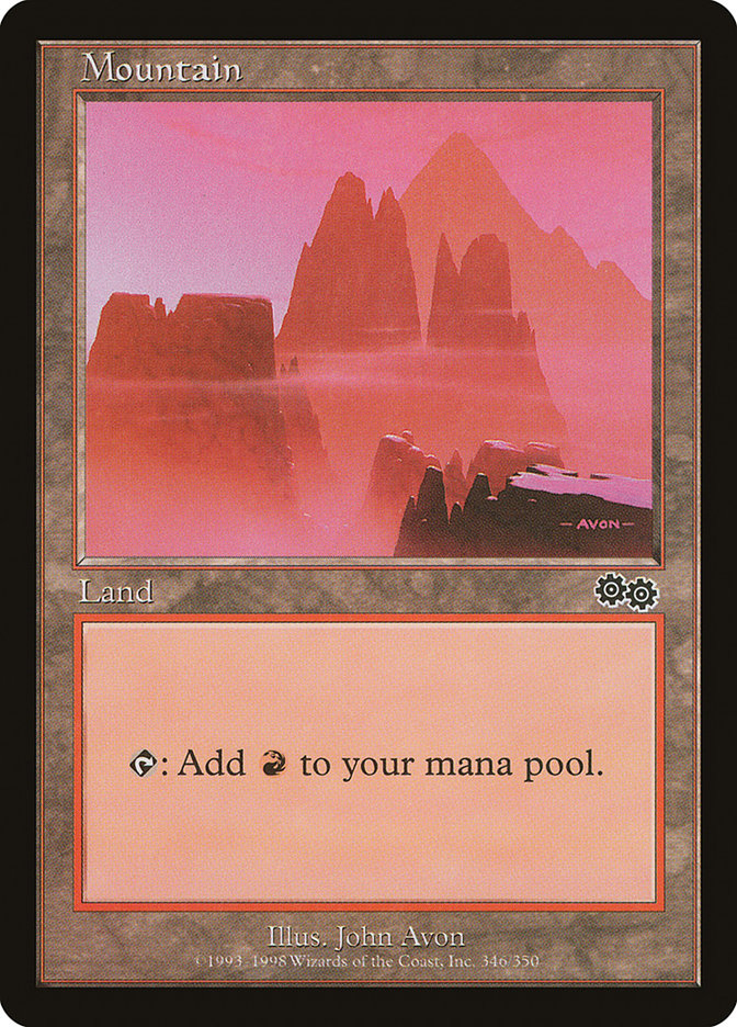 Mountain (346) [Urza's Saga] | Tables and Towers