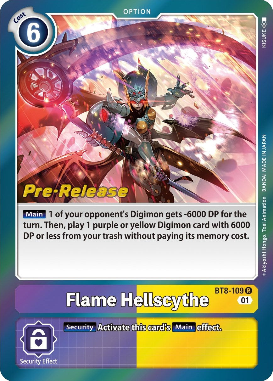 Flame Hellscythe [BT8-109] [New Awakening Pre-Release Cards] | Tables and Towers