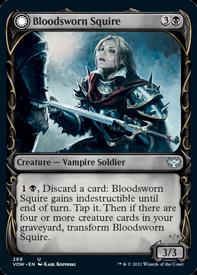 Bloodsworn Squire // Bloodsworn Knight (Showcase Fang Frame) [Innistrad: Crimson Vow] | Tables and Towers