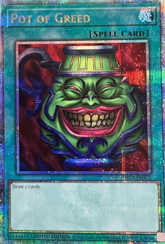 Pot of Greed [TBC1-ENS01] Secret Rare | Tables and Towers