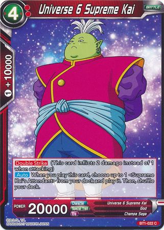 Universe 6 Supreme Kai (BT1-022) [Galactic Battle] | Tables and Towers