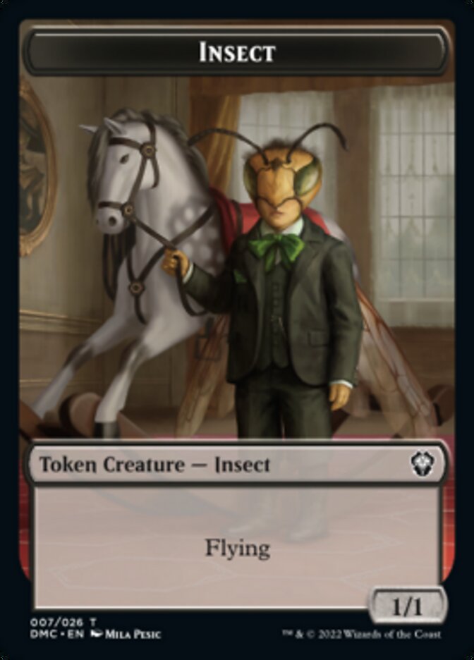 Phyrexian // Insect Double-Sided Token [Dominaria United Tokens] | Tables and Towers