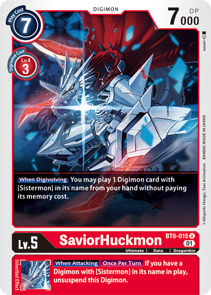 SaviorHuckmon [BT6-015] [Double Diamond] | Tables and Towers