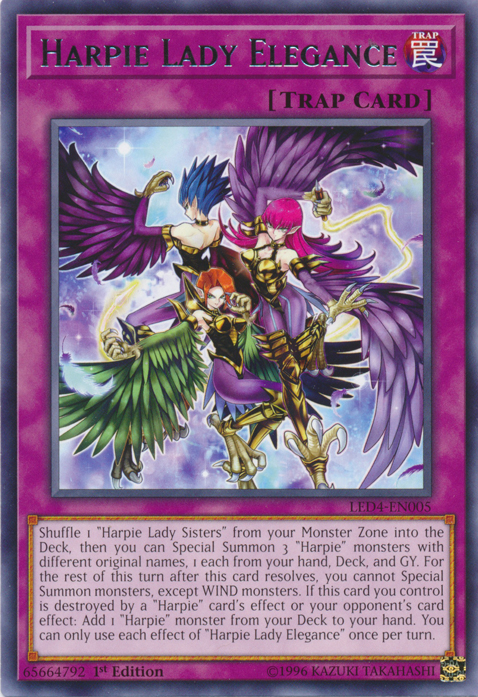 Harpie Lady Elegance [LED4-EN005] Rare | Tables and Towers