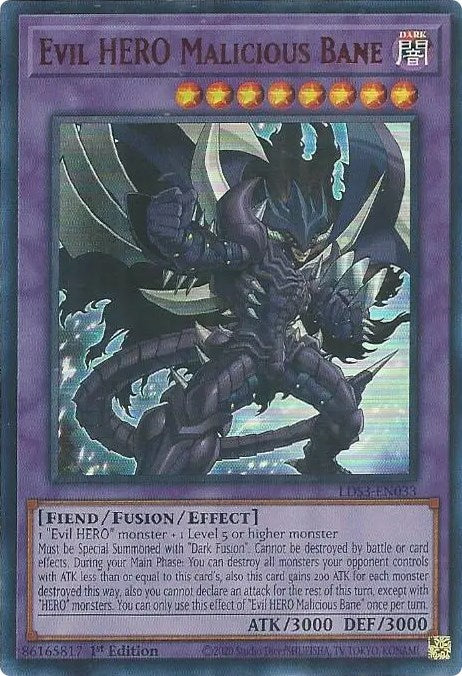 Evil HERO Malicious Bane (Red) [LDS3-EN033] Ultra Rare | Tables and Towers