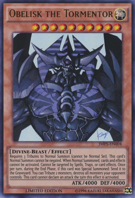 Obelisk the Tormentor [JMPS-EN004] Ultra Rare | Tables and Towers