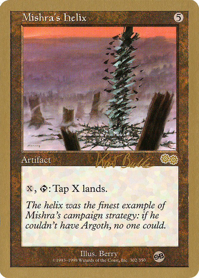 Mishra's Helix (Kai Budde) (SB) [World Championship Decks 1999] | Tables and Towers